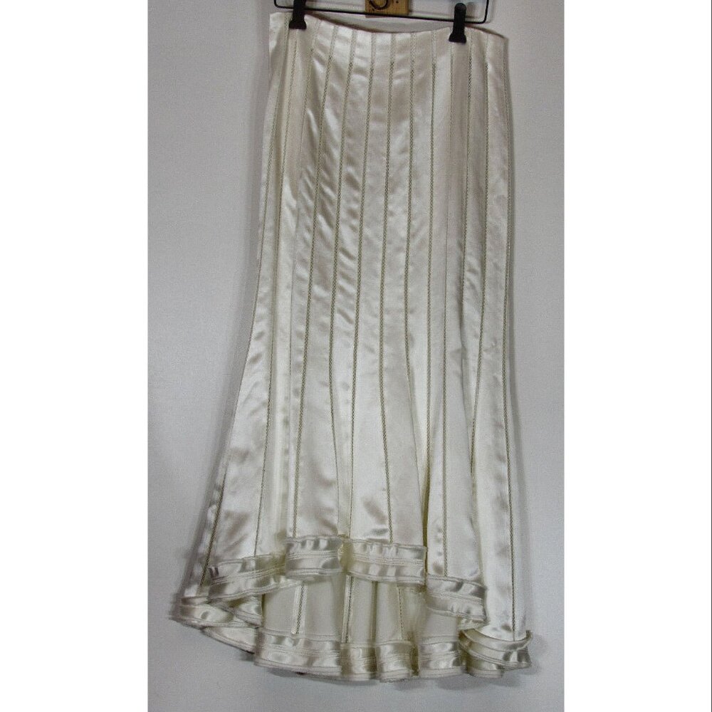 Balenciaga Cream Satin Skirt